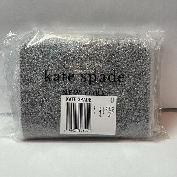 Kate Spade Madison Compact  L-Zip Wallet - Black - NWT - Picture 5 of 6